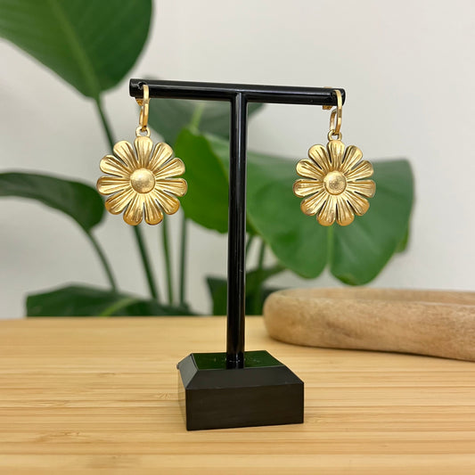 Ohrringe Blume gold