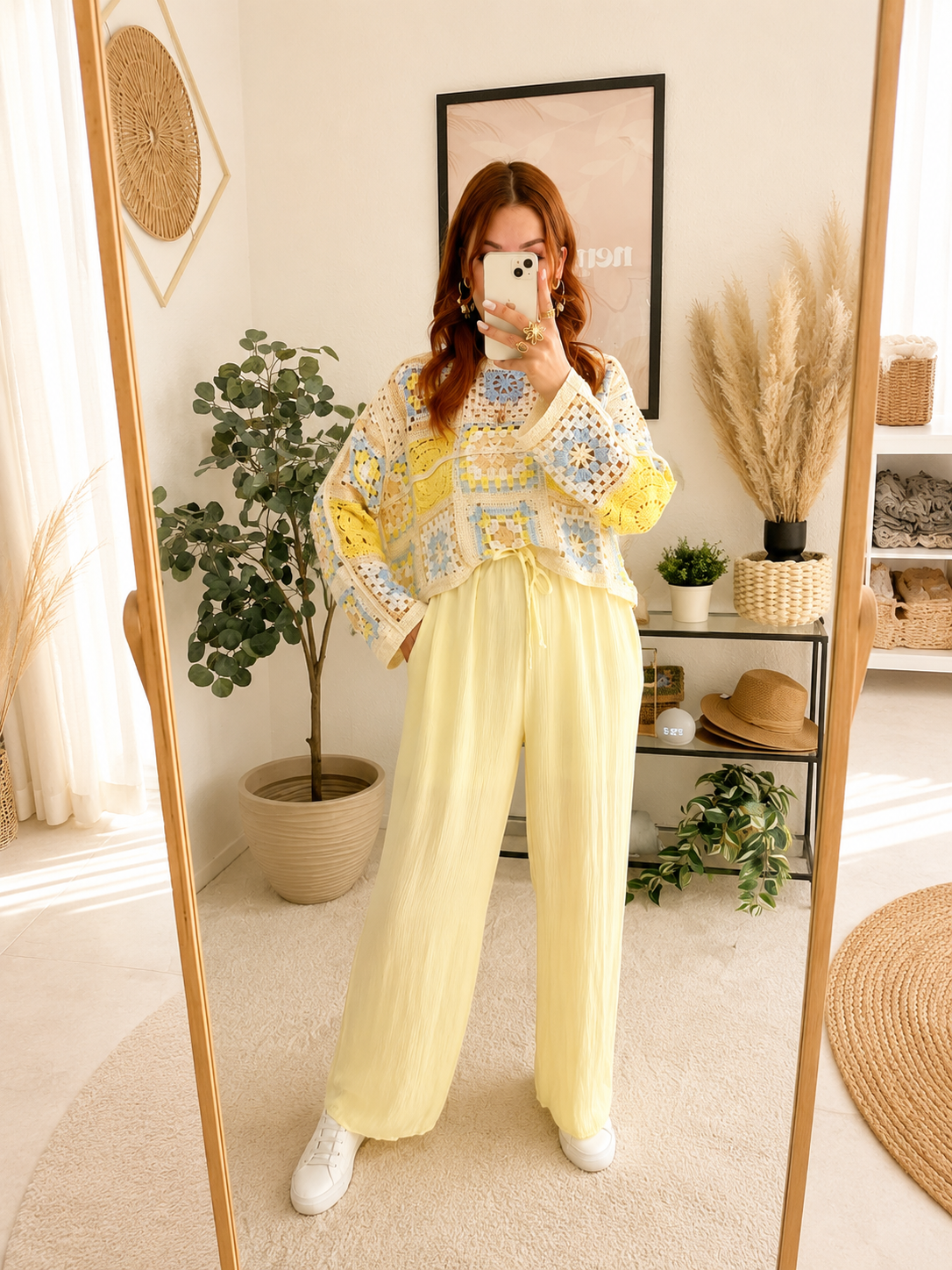 Hose "Franzi" gelb - leichte Hose