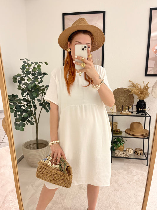 Kleid "Felina" weiß - leichtes Midikleid