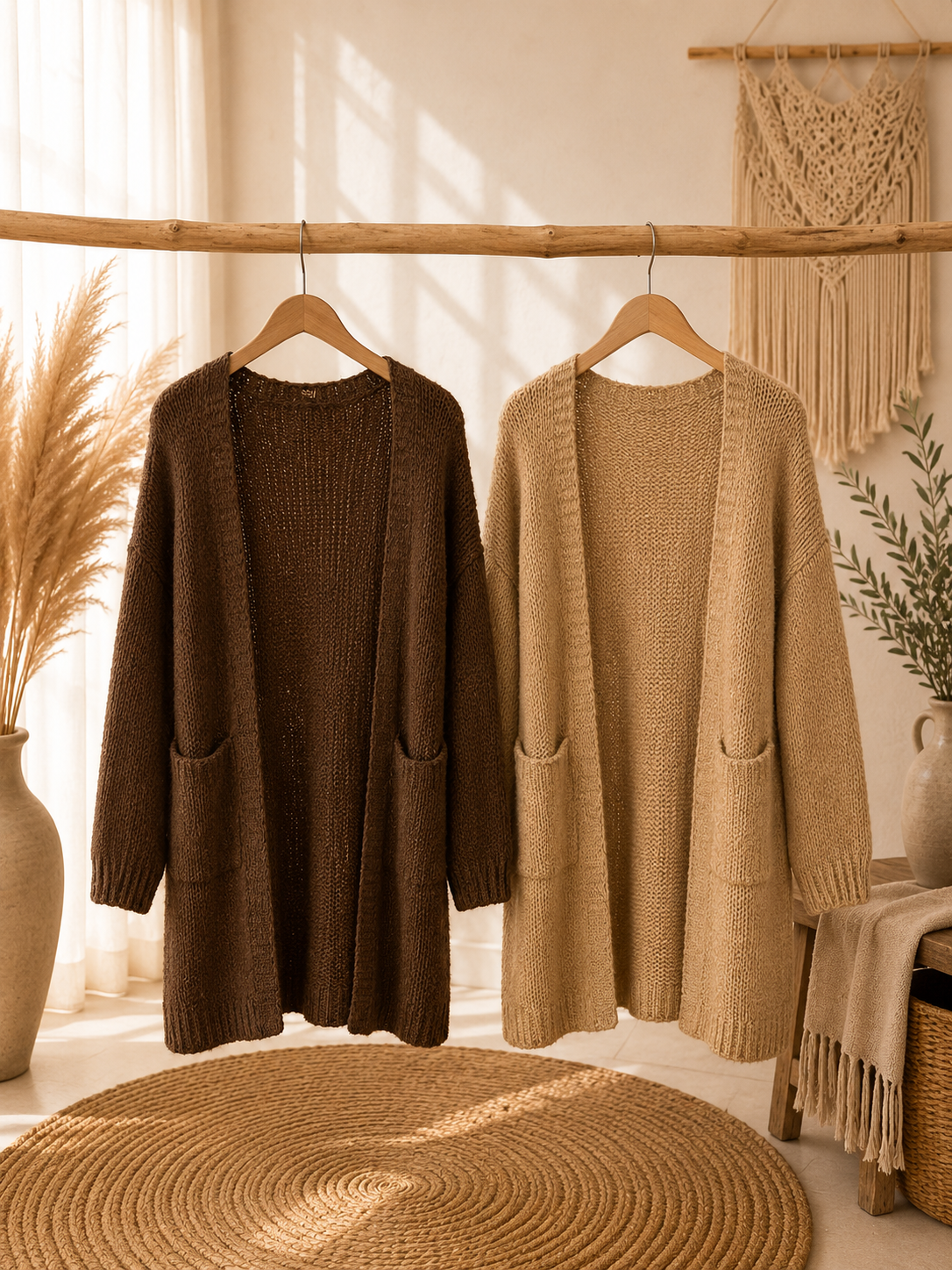 Cardigan lang "LOREENA" - verschiedene Farben