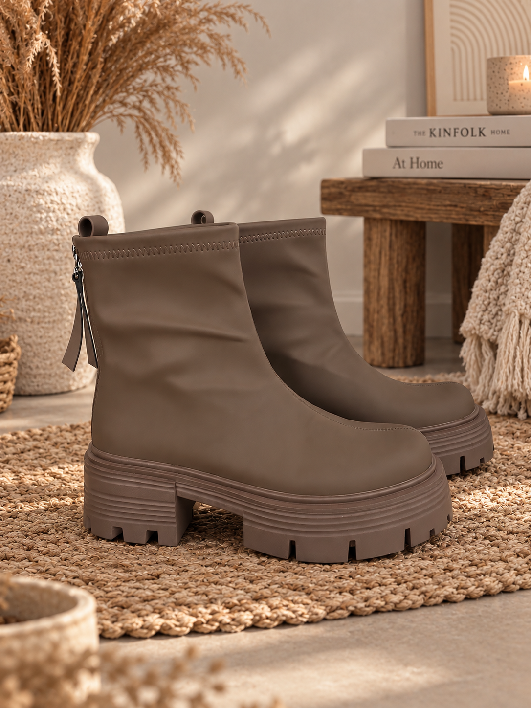 Stiefelette "ALINDA" Chunky Plateau Boots