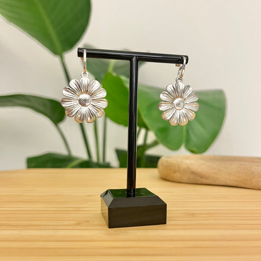 Ohrringe Blume silber