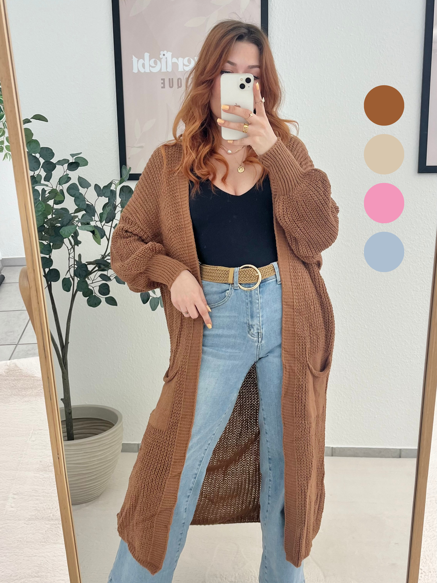 Long Cardigan "Mila" - versch. Farben