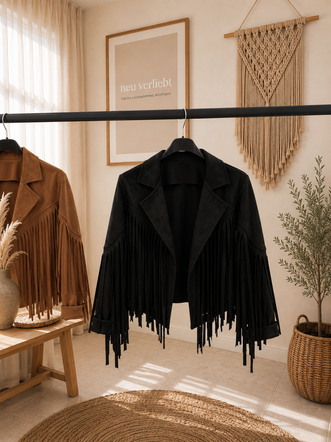 Fransenjacke "OLIVIA" Softwildlederlook - in verschiedenen Farben
