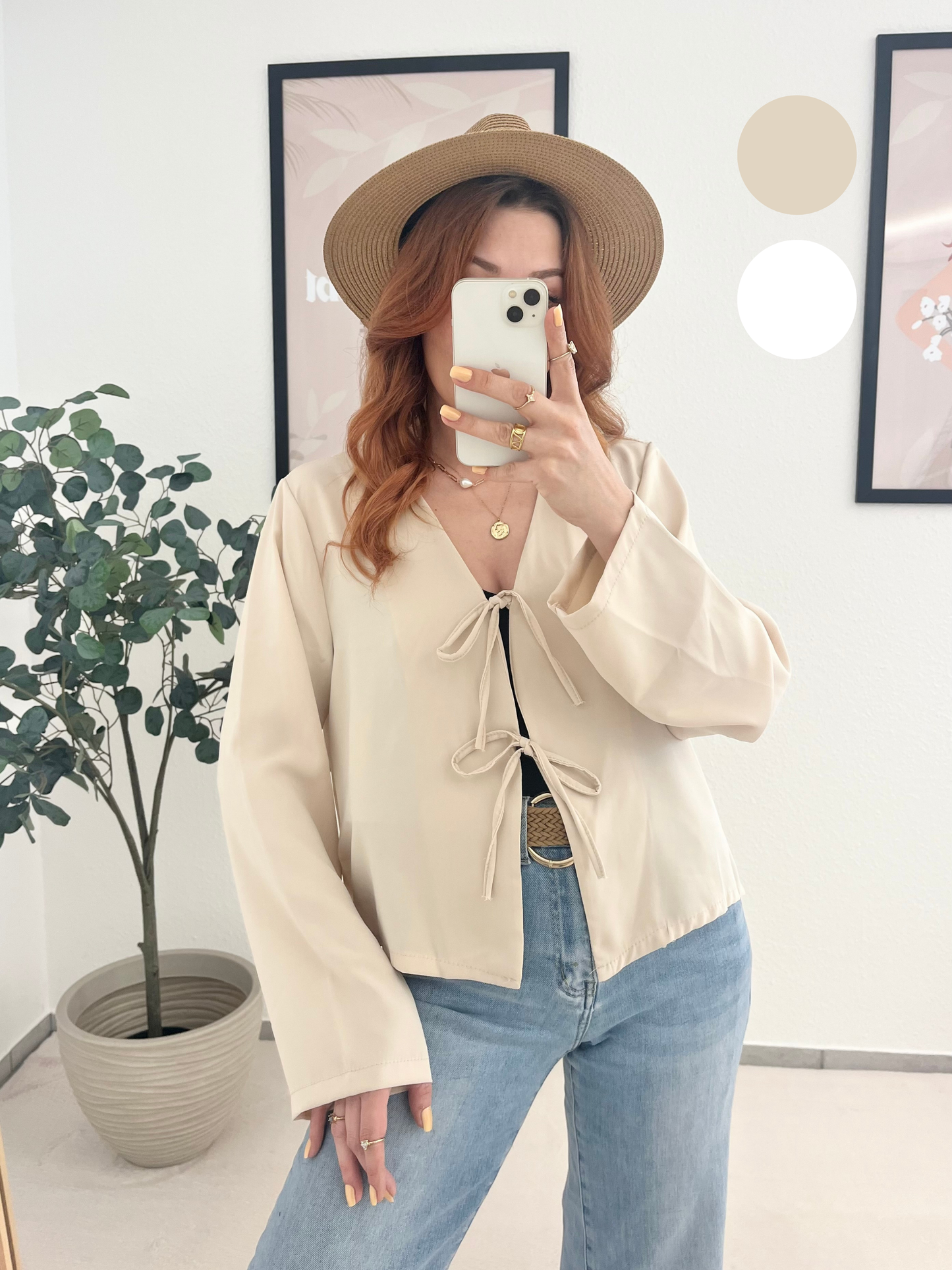 Langarm Bluse "Hazel" - vesch. Farben