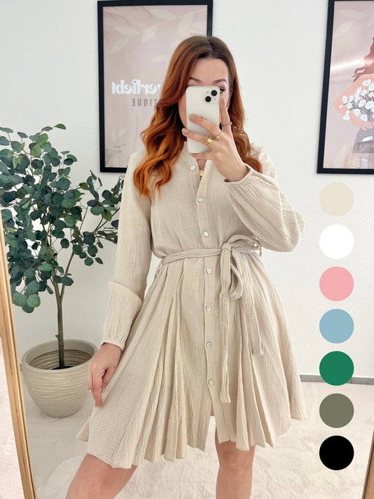 Musselin Kleid "Leni" - versch. Farben Midimusselinkleid