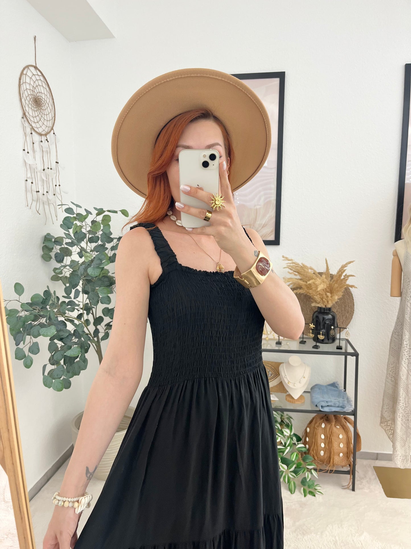 Maxikleid "Gabriella" schwarz- leichtes Sommerkleid