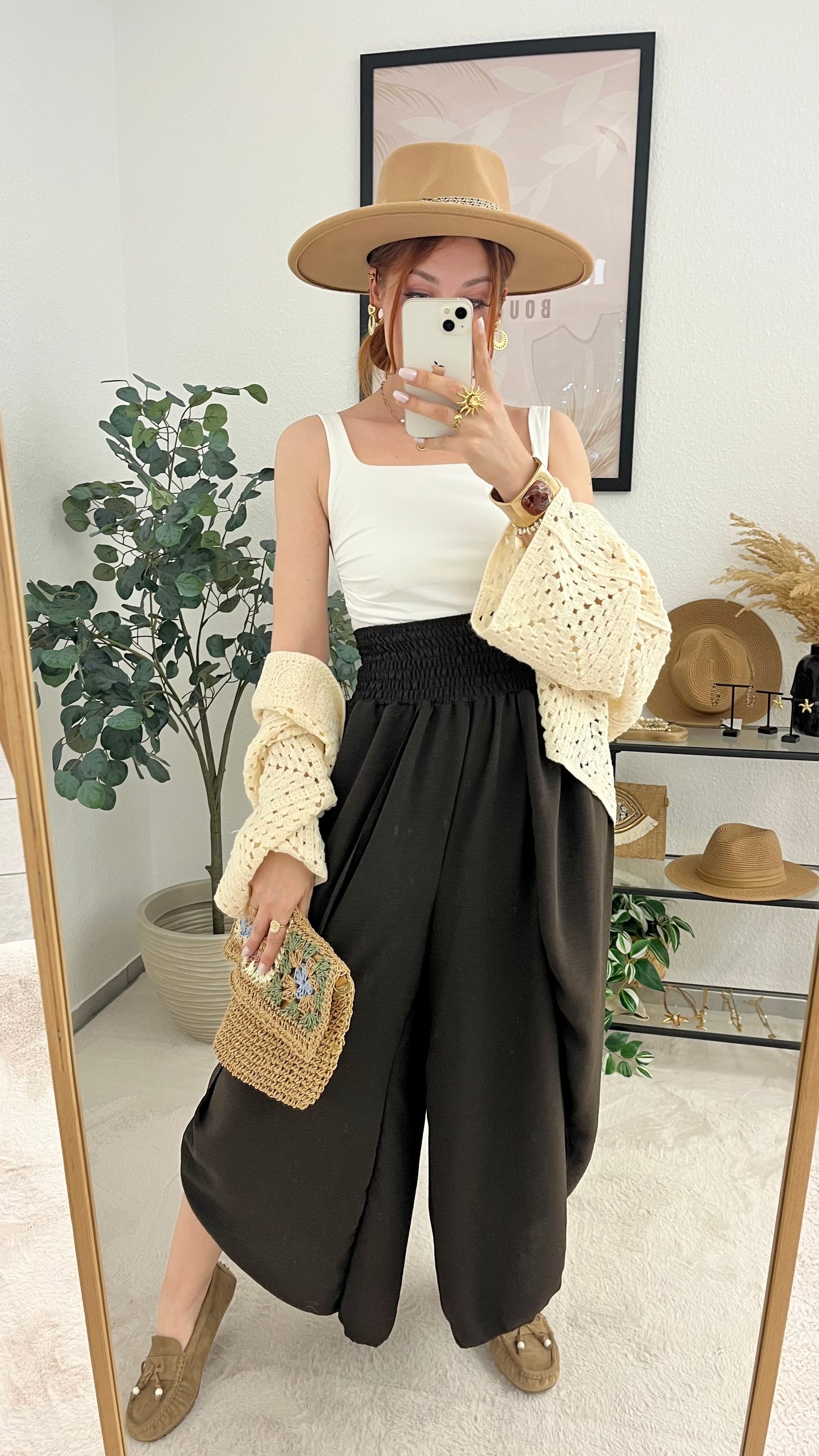 Hose "Amira" braun - leichte Hose perfekte Sommerhose