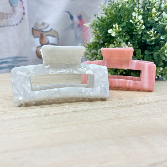 Haarspange gro rosa oder perlmut